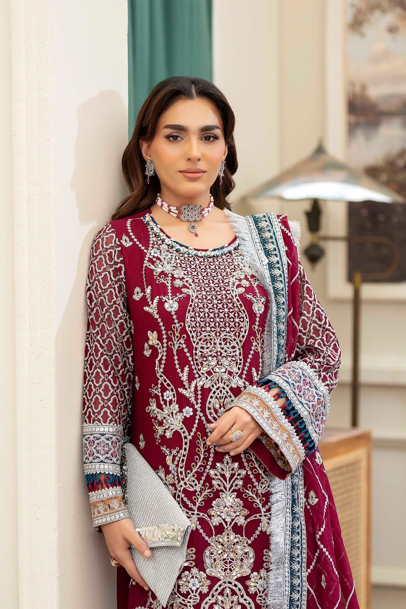 Adans Libas | Saleeqa Chiffon 25 | SALEEQA 7513 - Official Adans Libas - Agha Fabrics UK