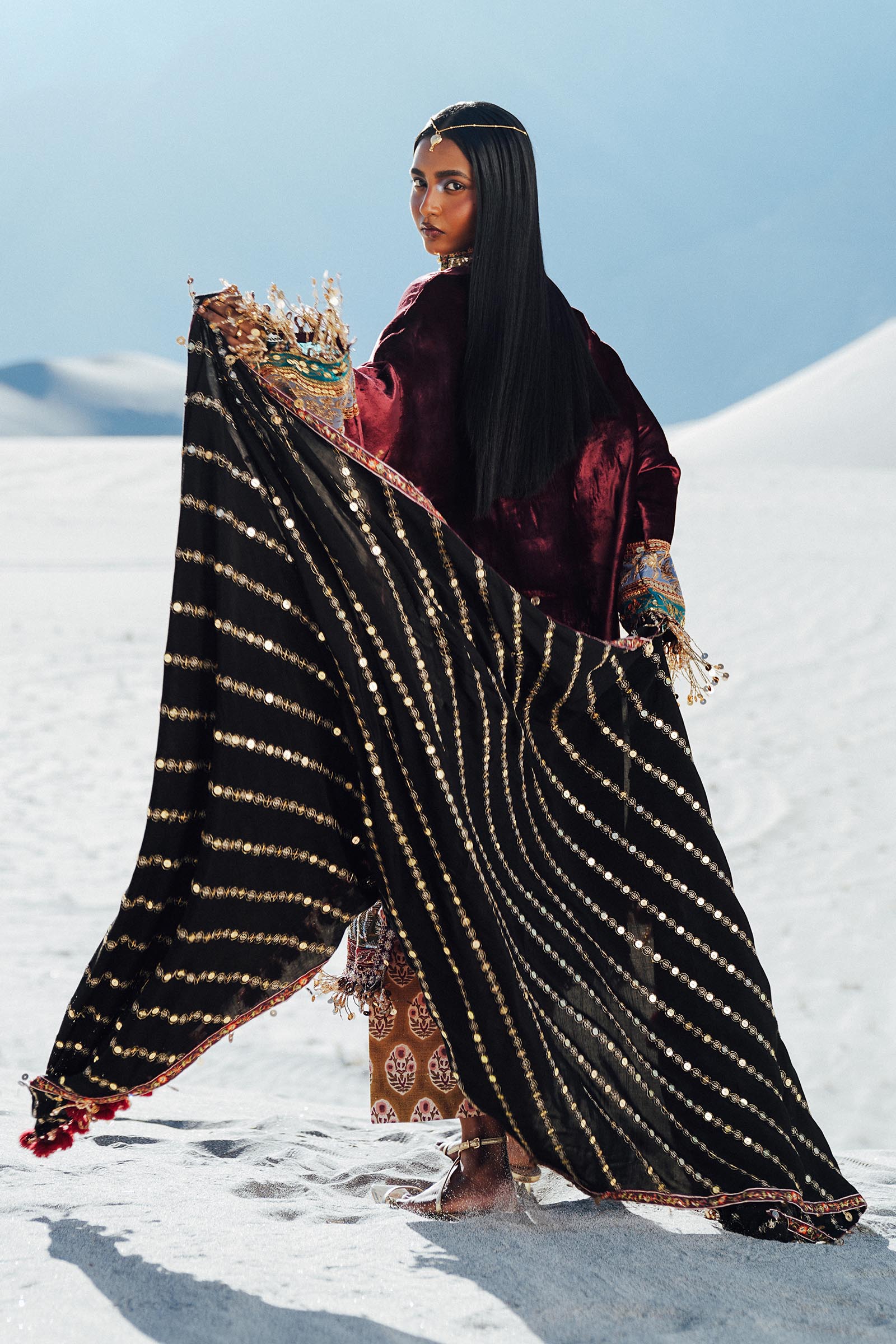 Sana Safinaz | Winter Shawl 24 | V241-002-3CP - Official Sana Safinaz - Agha Fabrics UK