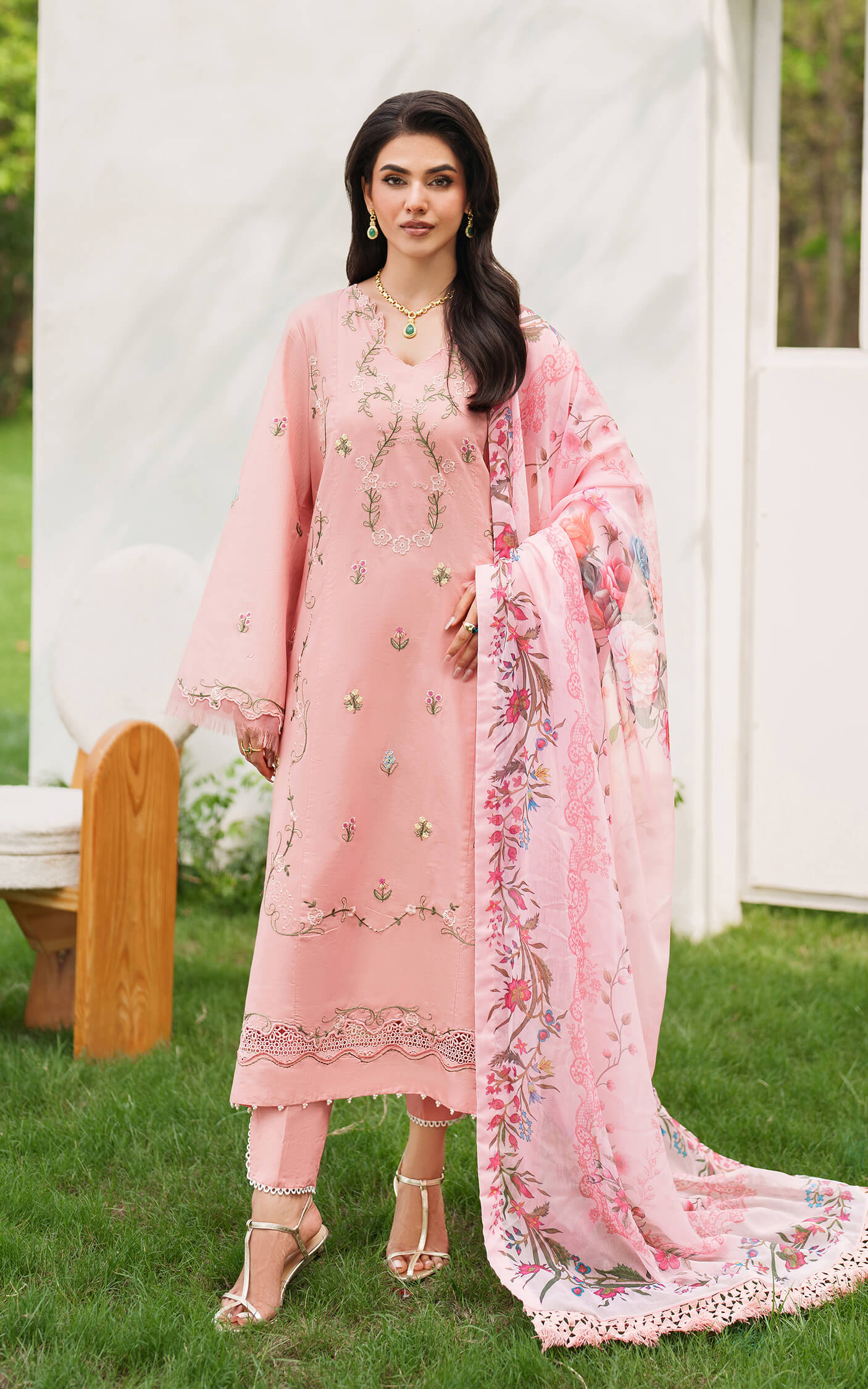 Asifa and Nabeel | Eden Cambric 25 | Serene Blush ECU25-01 -  Asifa and Nabeel Ladies Clothes - Original Designer Dress - House of Maryam