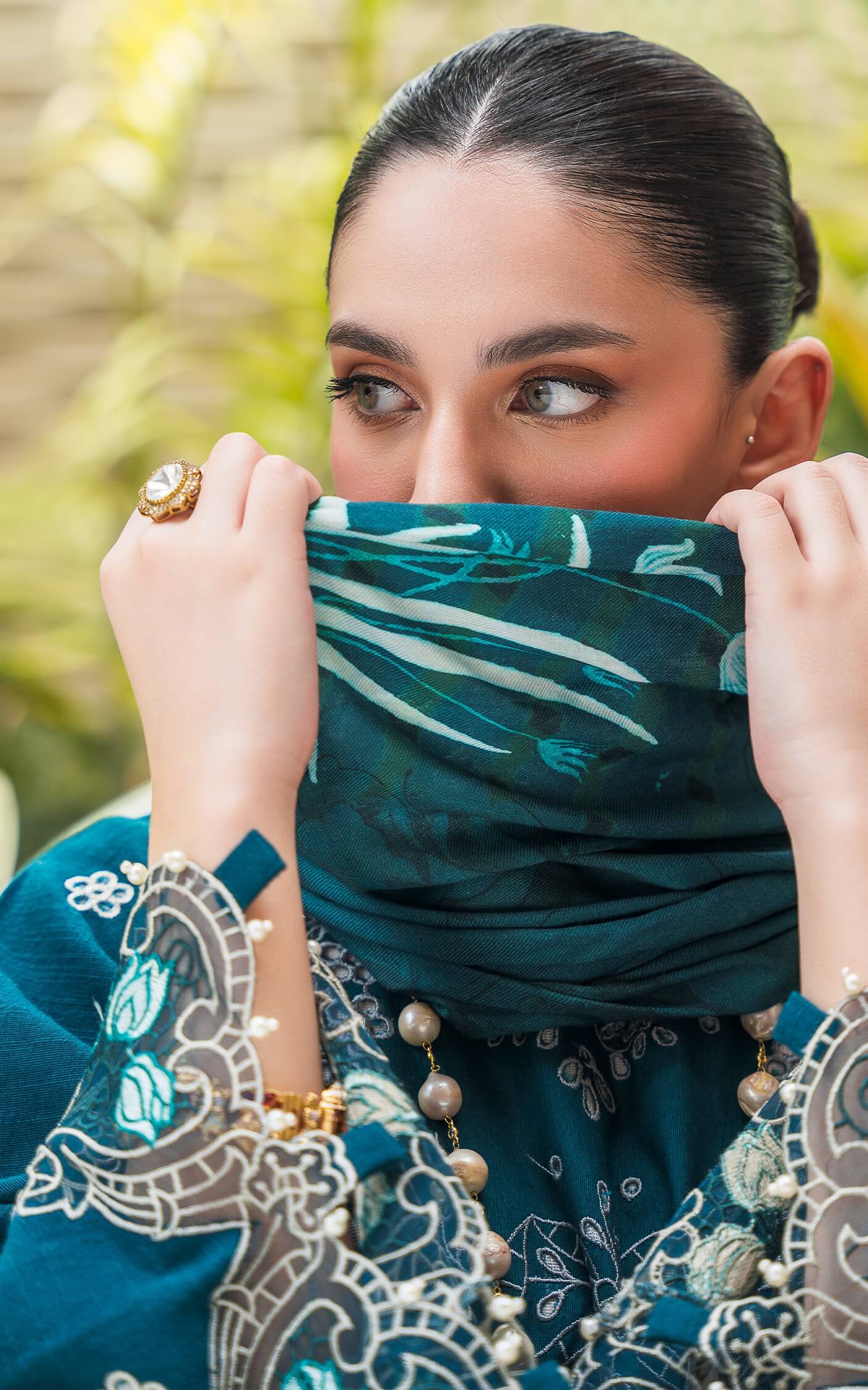 Asifa and Nabeel | Luxury Winter 24 | TEAL WL-07 - Official Asifa and Nabeel - Agha Fabrics UK