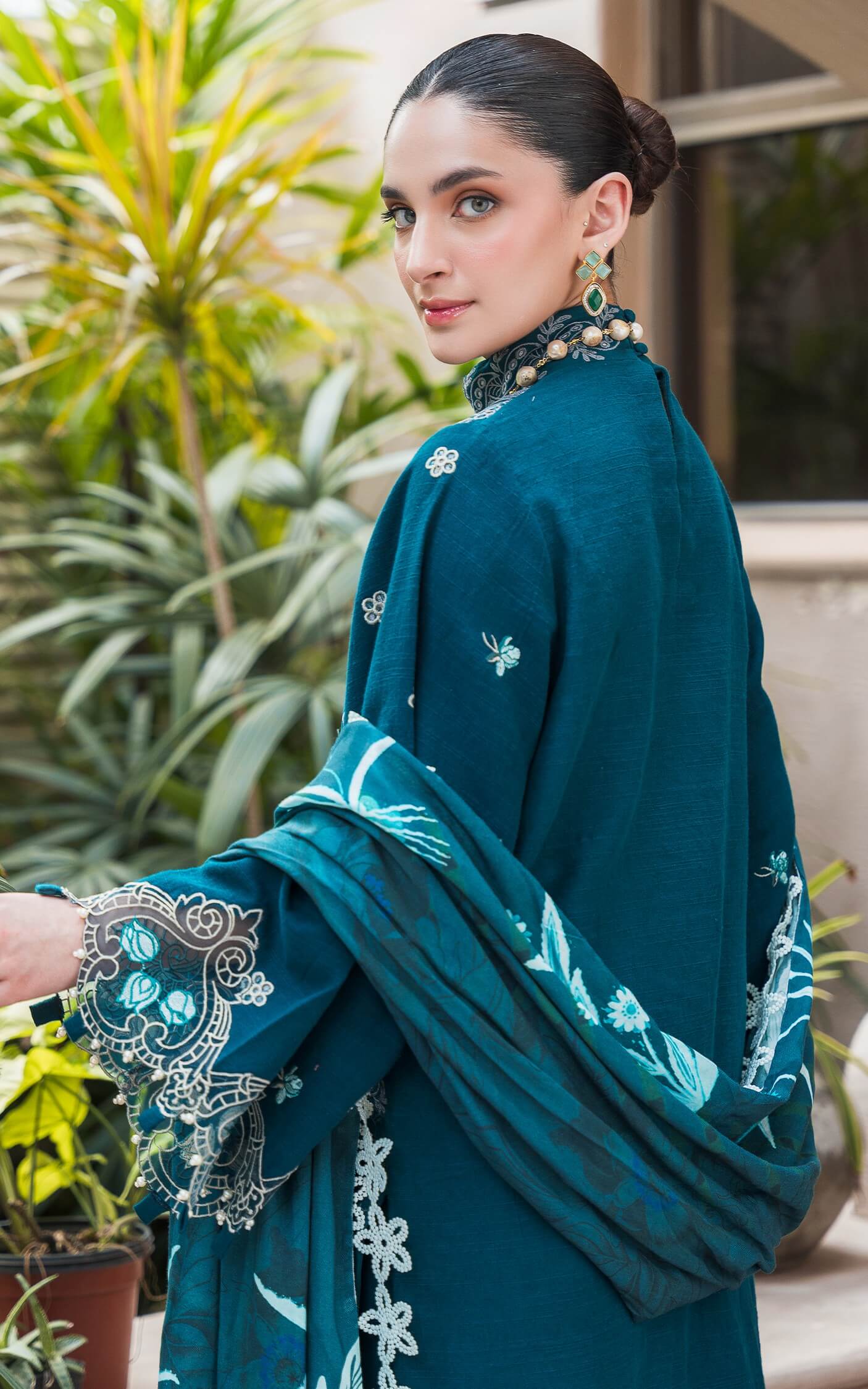 Asifa and Nabeel | Luxury Winter 24 | TEAL WL-07 - Official Asifa and Nabeel - Agha Fabrics UK