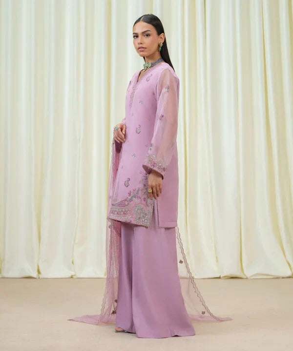 Sapphire | Fall Winter 25 | 3 Piece - Embroidered Organza Suit U3FELX25V821