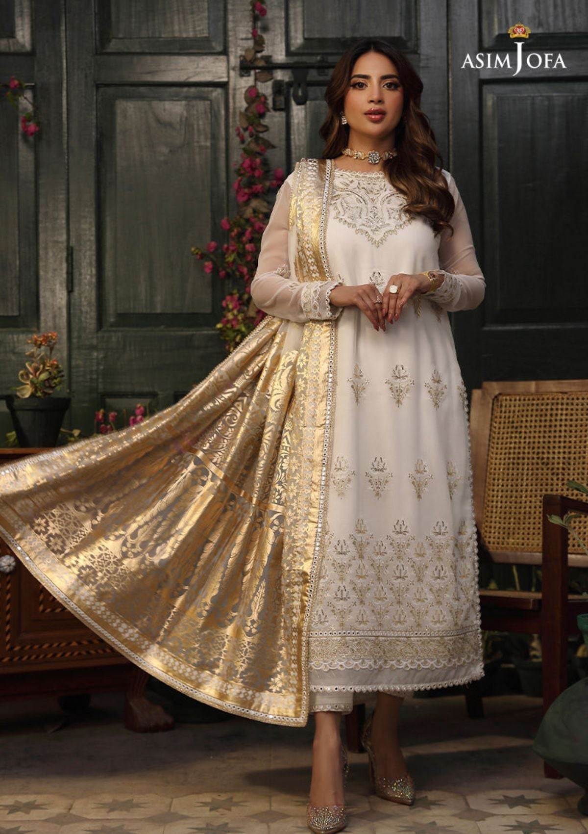 Lawn Collection - Asim Jofa - Zarq Barq - AJZB#12 - Official Asim Jofa - Agha Fabrics UK