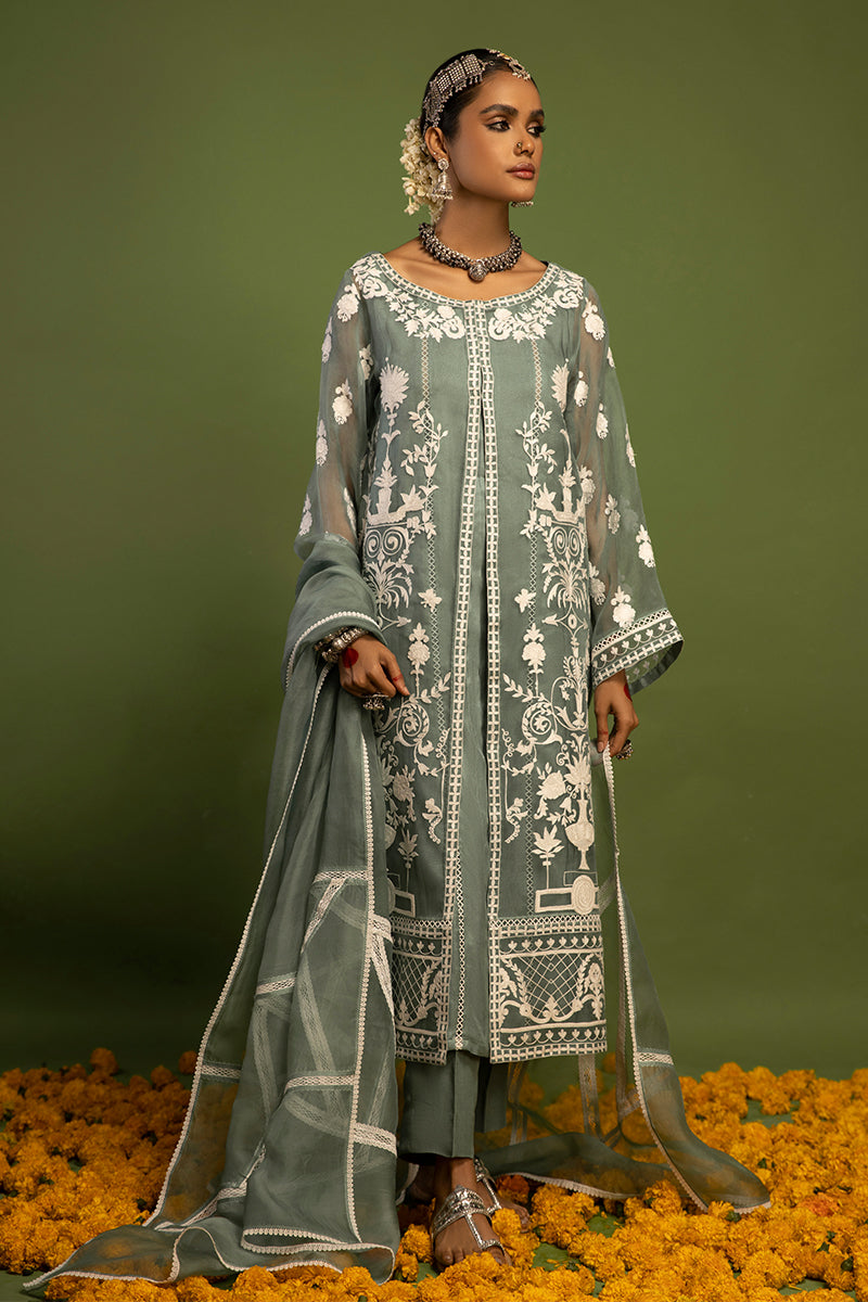 Wardha Saleem | Luxury Pret Traditional Wear | SHAJAR - AARI WORK (2 PC) - Official Wardha Saleem - Agha Fabrics UK