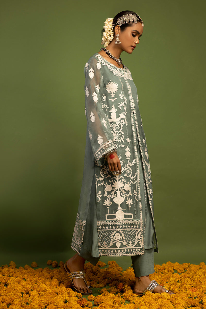 Wardha Saleem | Luxury Pret Traditional Wear | SHAJAR - AARI WORK (2 PC) - Official Wardha Saleem - Agha Fabrics UK
