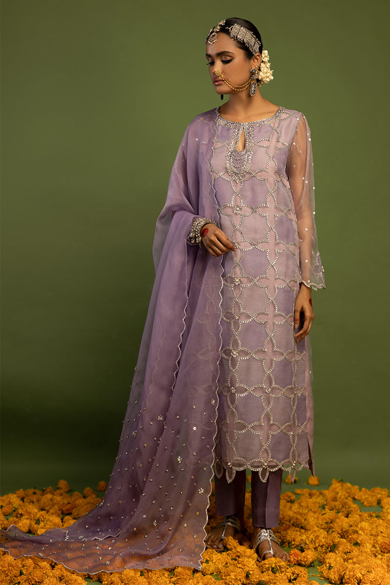 Wardha Saleem | Luxury Pret Traditional Wear | SARAAB - LILAC HEAVY FORMAL (2 PC) - Official Wardha Saleem - Agha Fabrics UK