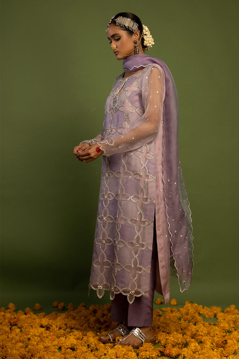 Wardha Saleem | Luxury Pret Traditional Wear | SARAAB - LILAC HEAVY FORMAL (2 PC) - Official Wardha Saleem - Agha Fabrics UK