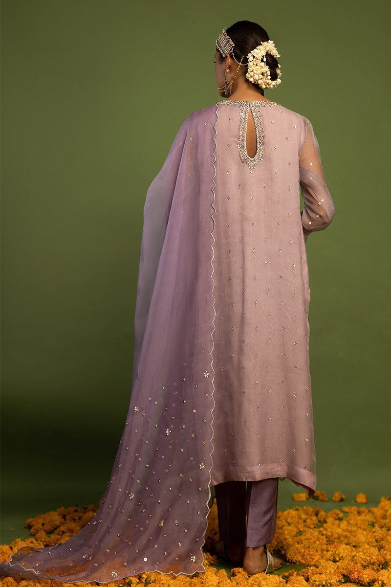 Wardha Saleem | Luxury Pret Traditional Wear | SARAAB - LILAC HEAVY FORMAL (2 PC) - Official Wardha Saleem - Agha Fabrics UK
