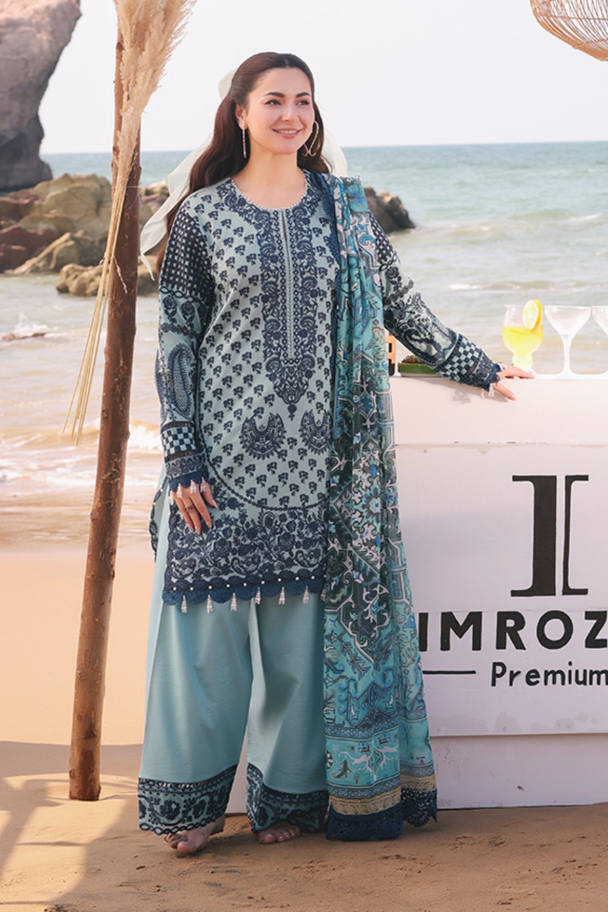 Imrozia Premium | Hania Luxury Lawn 25 | SL 75 A Parizay - Official Imrozia Premium - Agha Fabrics UK