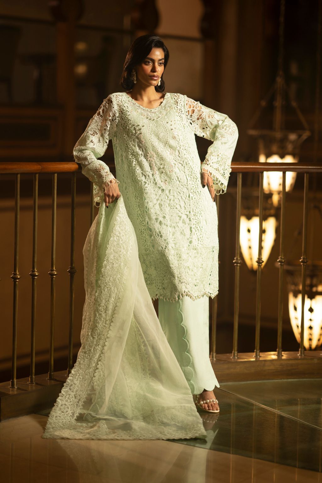 AJR Couture | Cutwork Edit 24 | LIME - Official AJR Couture - Agha Fabrics UK