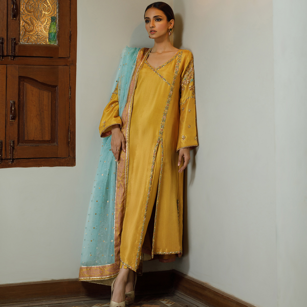 Wahajmkhan | Bahar Begum Formals | MUSTARD BEGUM JORA