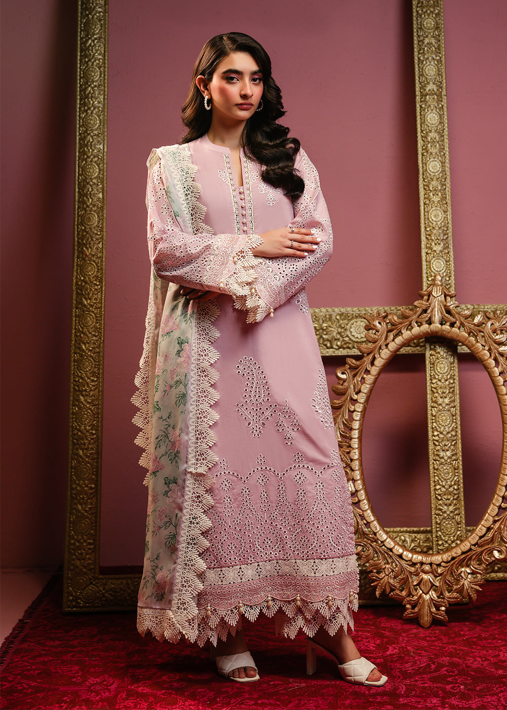 Al Karam | Schiffli Capsule | RTS | SHIRT, TROUSER & DUPATTA 9 - Official Al Karam - Agha Fabrics UK