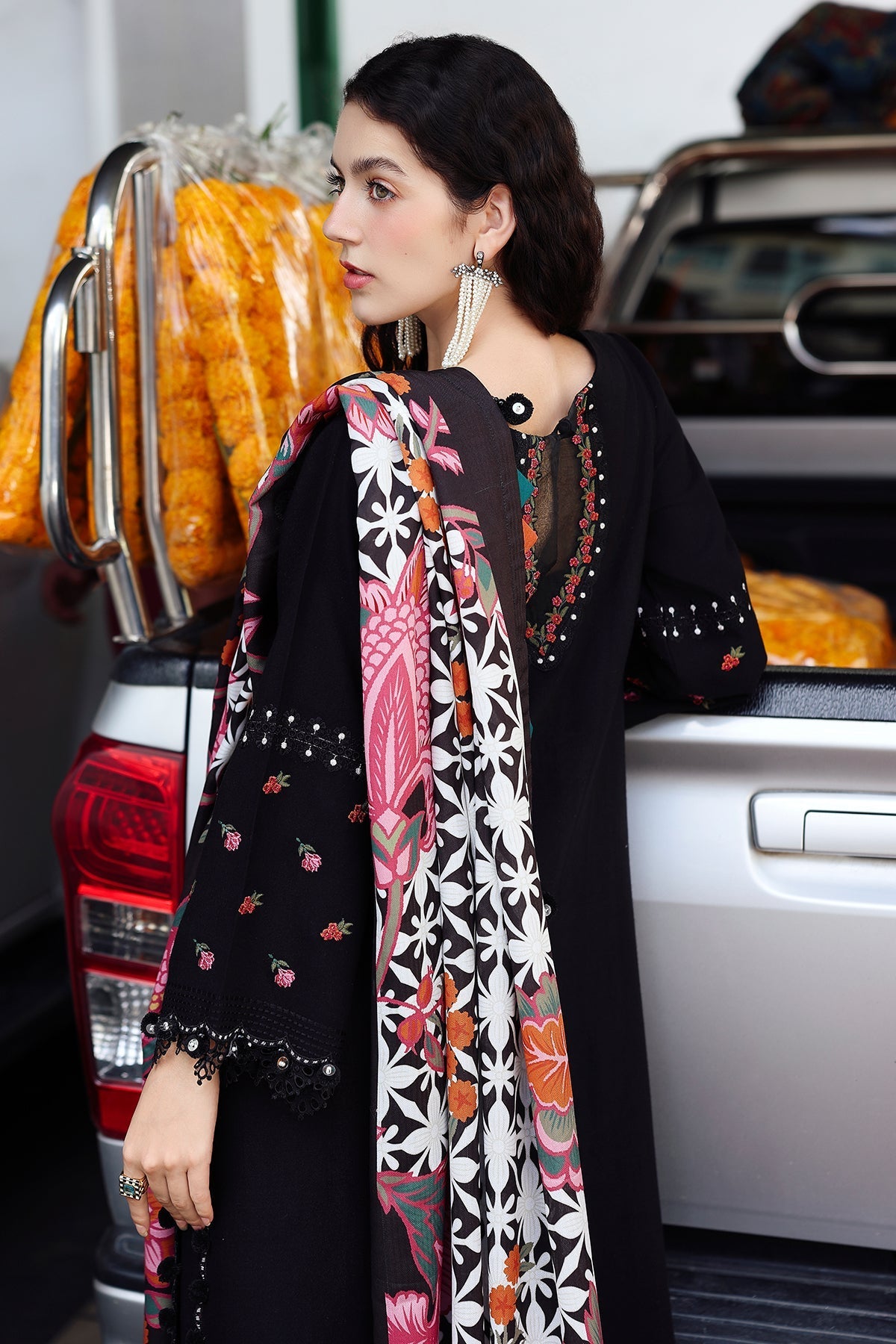 Charizma | Poshima Winters 25 | 3-pc Unstitched Wool Shawl Collection PSW5-07 - Official Charizma - Agha Fabrics UK