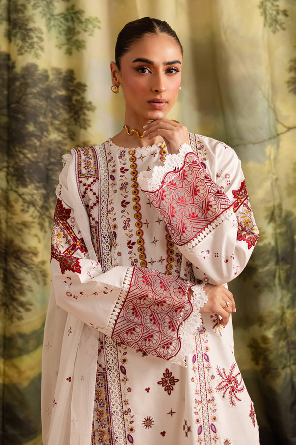 Marjjan | Guzel Lawn | SMC 207-A (White) - Official Marjjan - Agha Fabrics UK