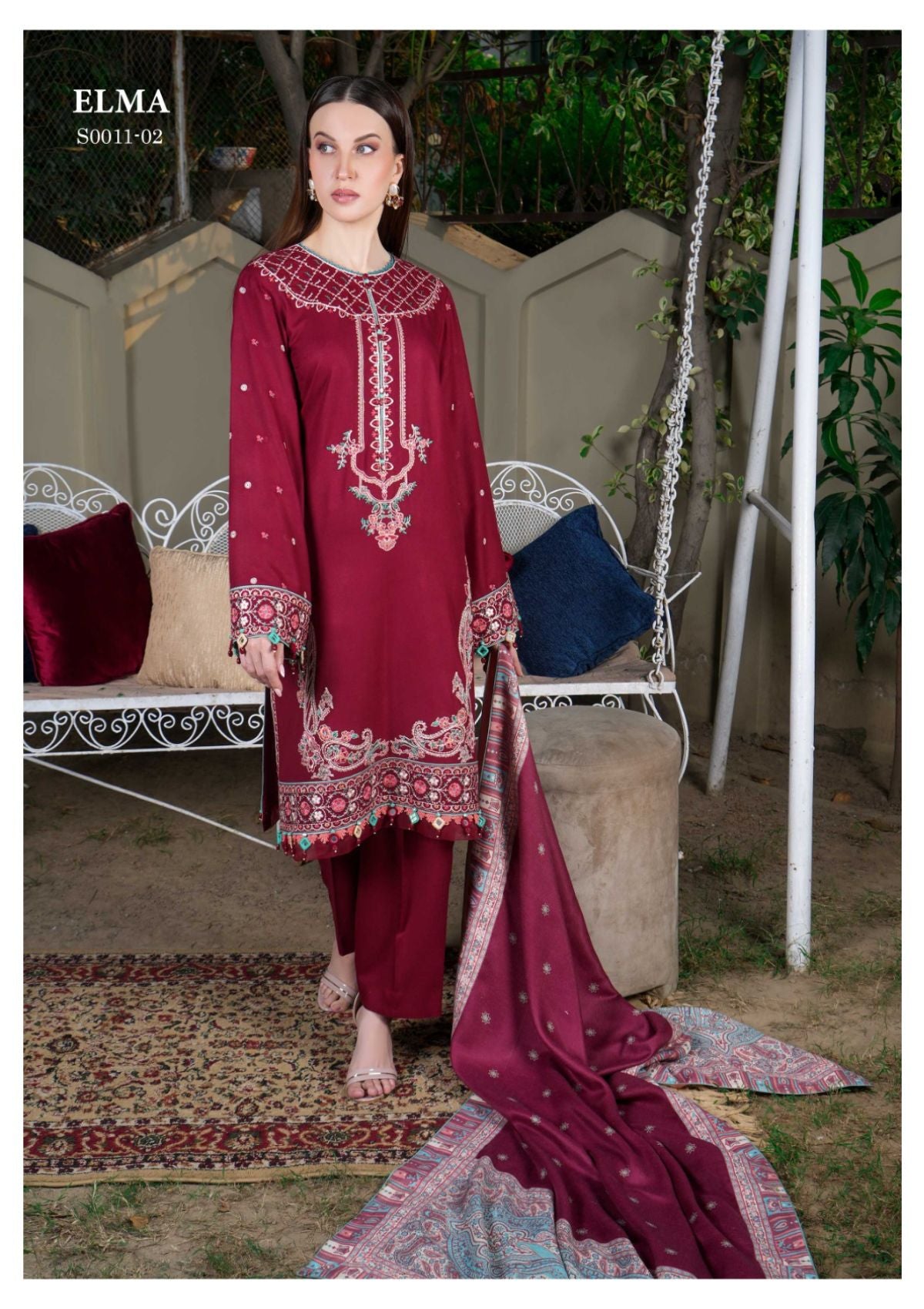 Winter Collection - La Elise - Zimistan - D#02 - Elma - Official La Elise - Agha Fabrics UK