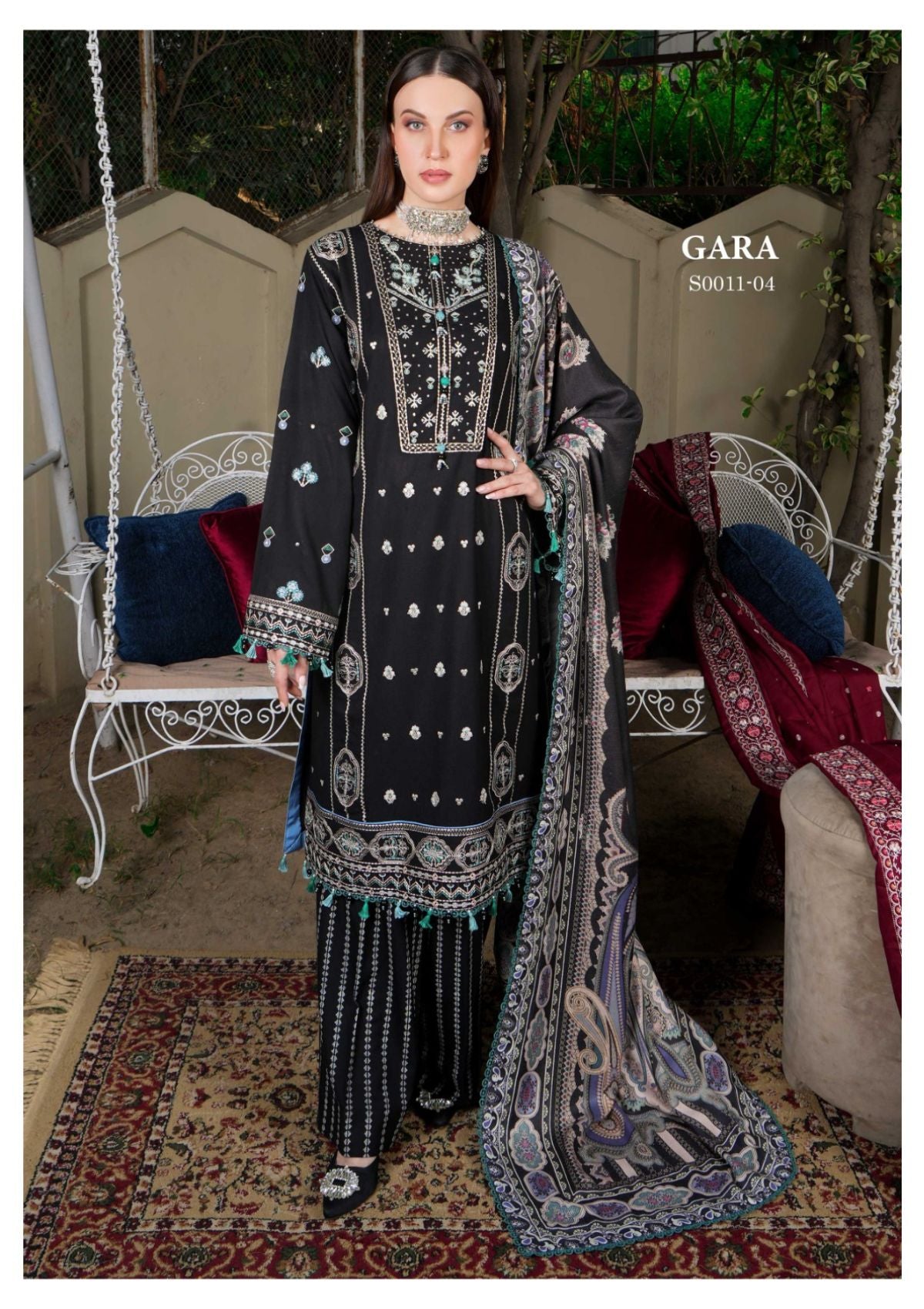 Winter Collection - La Elise - Zimistan - D#04 - Gara - Official La Elise - Agha Fabrics UK