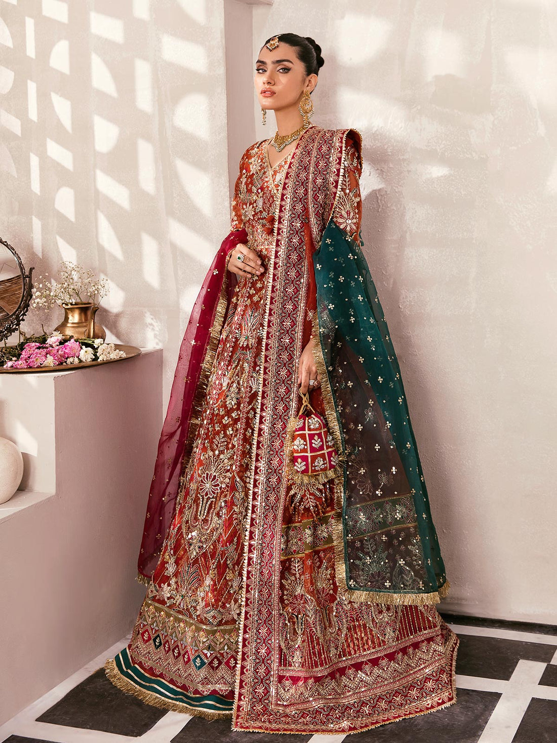 Gulaal | Wedding Formals | ZAIRA GL-WS-22V1-30 (RUST ANGRAKHA) - Official Gulaal - Agha Fabrics UK
