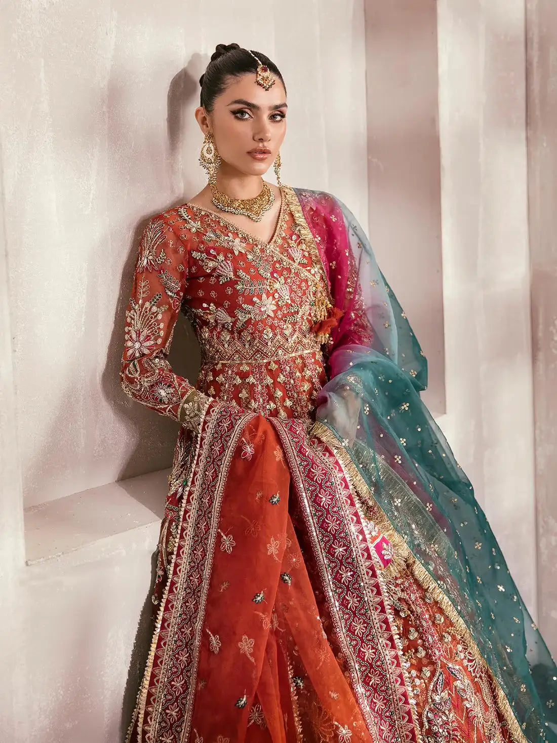 Gulaal | Wedding Formals | ZAIRA GL-WS-22V1-30 (RUST ANGRAKHA) - Official Gulaal - Agha Fabrics UK