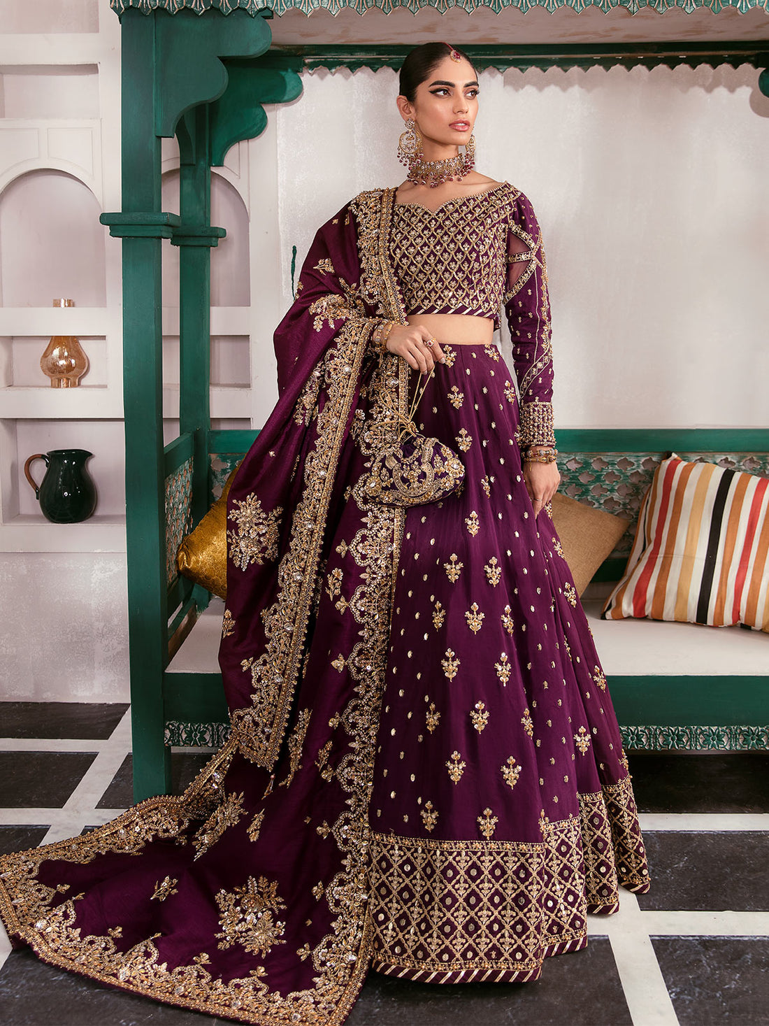 Gulaal | Wedding Formals | SHAZMINAH GL-WS-22V1-31 (LEHNGA AND CHOLI) - Official Gulaal - Agha Fabrics UK