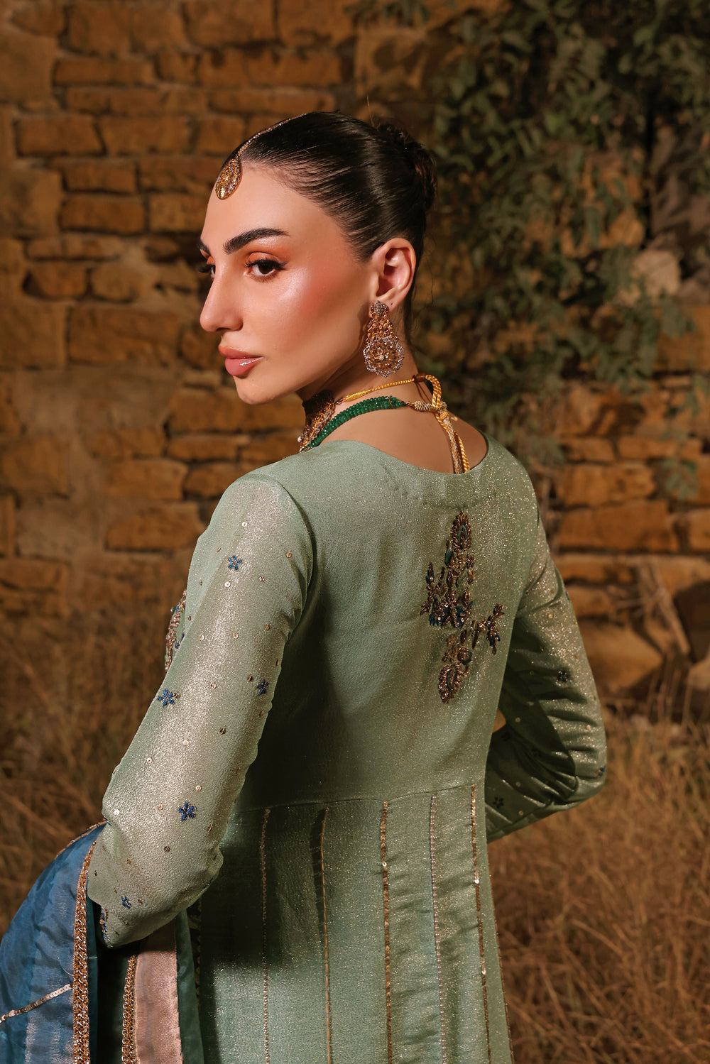 Wahaj M Khan | Banno Formals | Ferozi Rosegold Bano Jacket