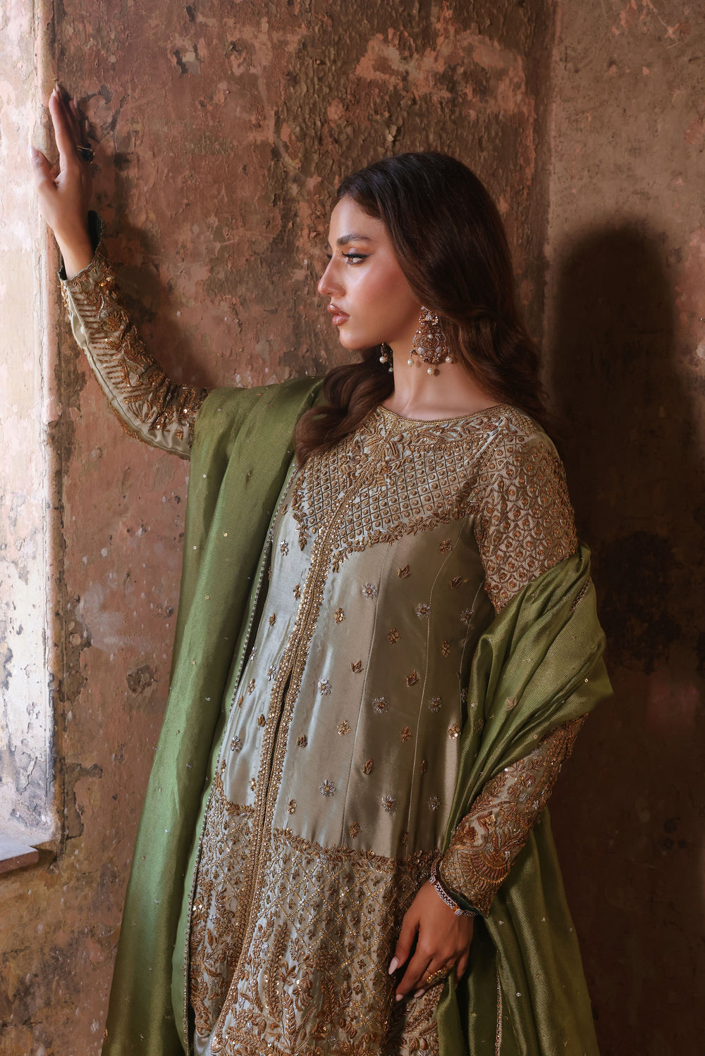 Wahaj M Khan | Banno Formals | Mint Lama Bano Outfit
