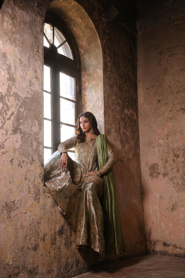 Wahaj M Khan | Banno Formals | Mint Lama Bano Outfit