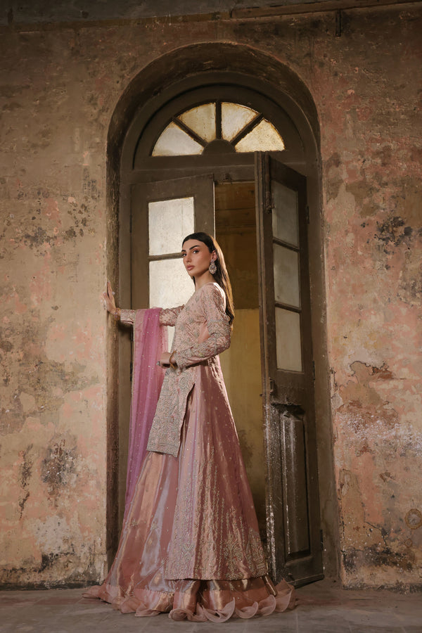 Wahaj M Khan | Banno Formals | Pale Pink Lama Tissue Bano