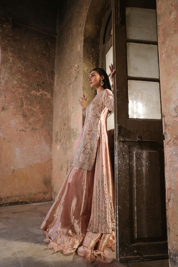 Wahaj M Khan | Banno Formals | Pale Pink Lama Tissue Bano