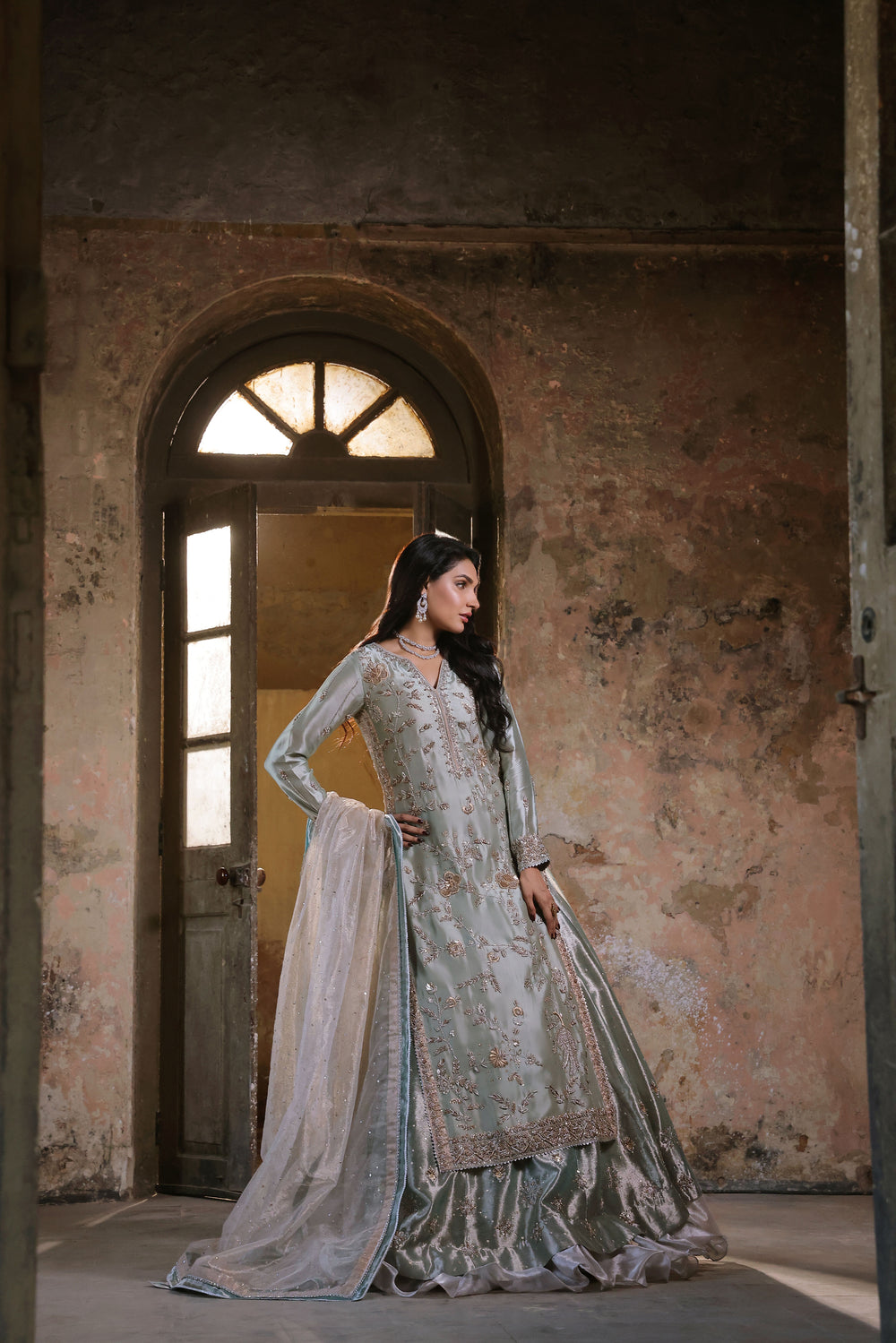 Wahaj M Khan | Banno Formals | Iceblue Lama Bano outfit