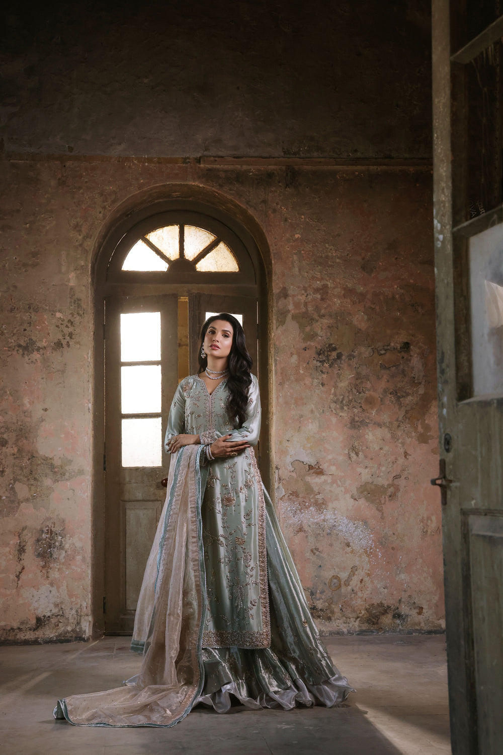 Wahaj M Khan | Banno Formals | Iceblue Lama Bano outfit