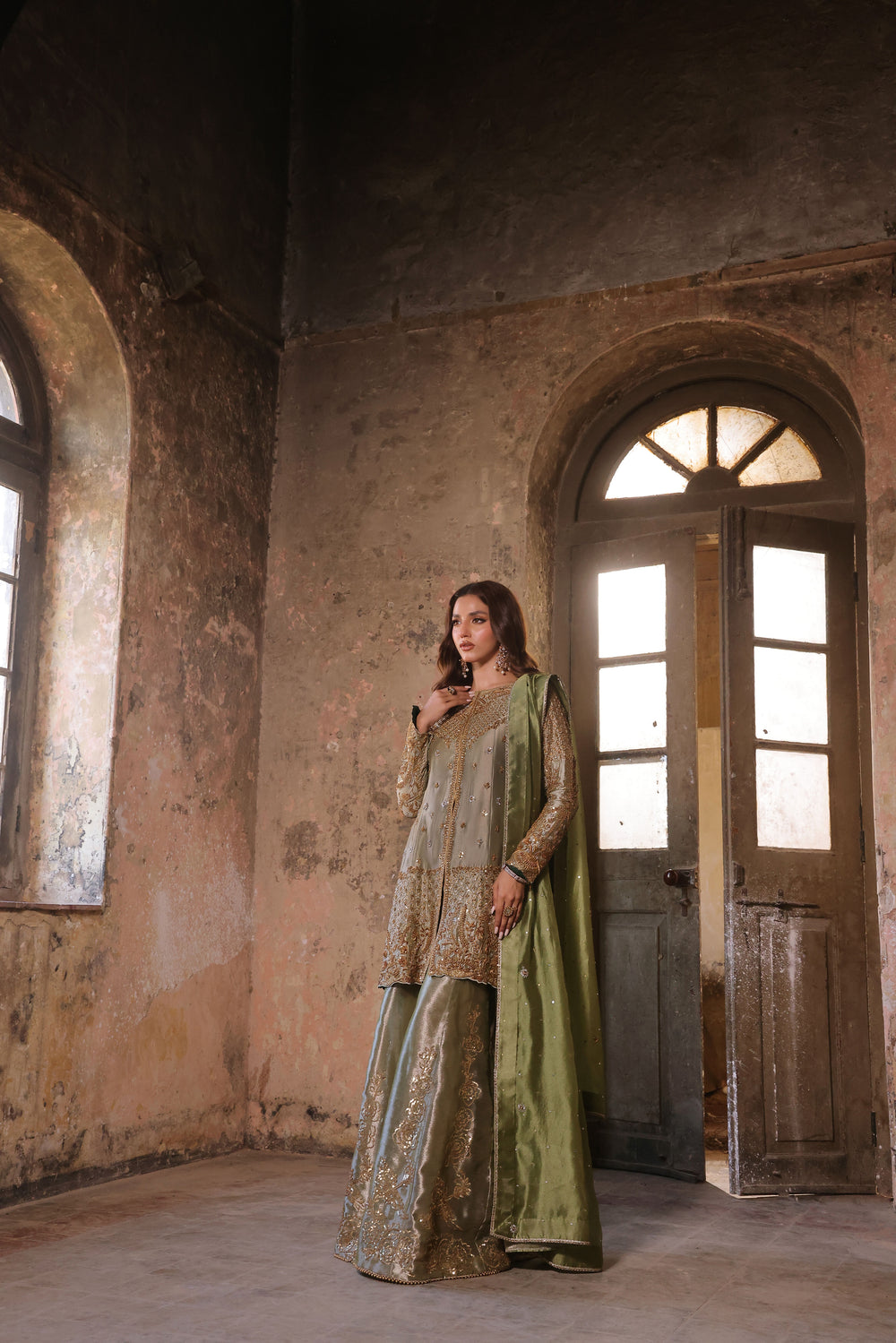 Wahaj M Khan | Banno Formals | Mint Lama Bano Outfit