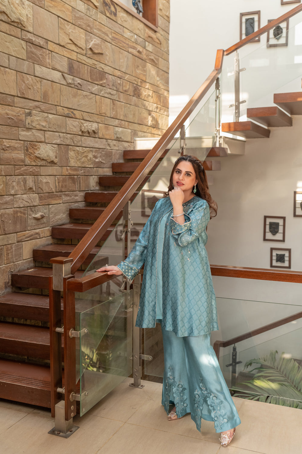 Wahaj M Khan | The Print Story | Periwinkle Sheesha Jacket