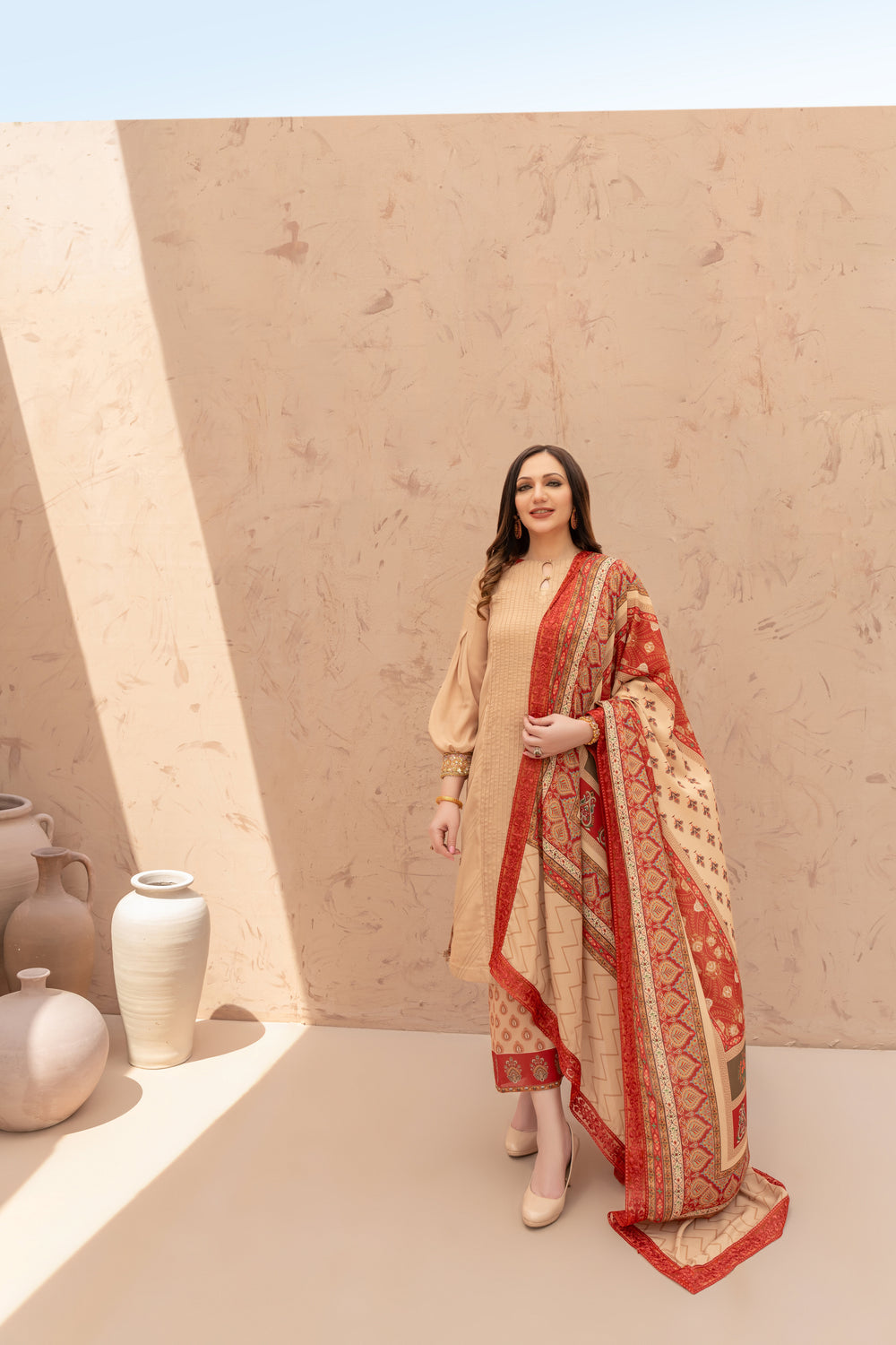 Wahaj M Khan | The Print Story | Ivory Maroon TPS