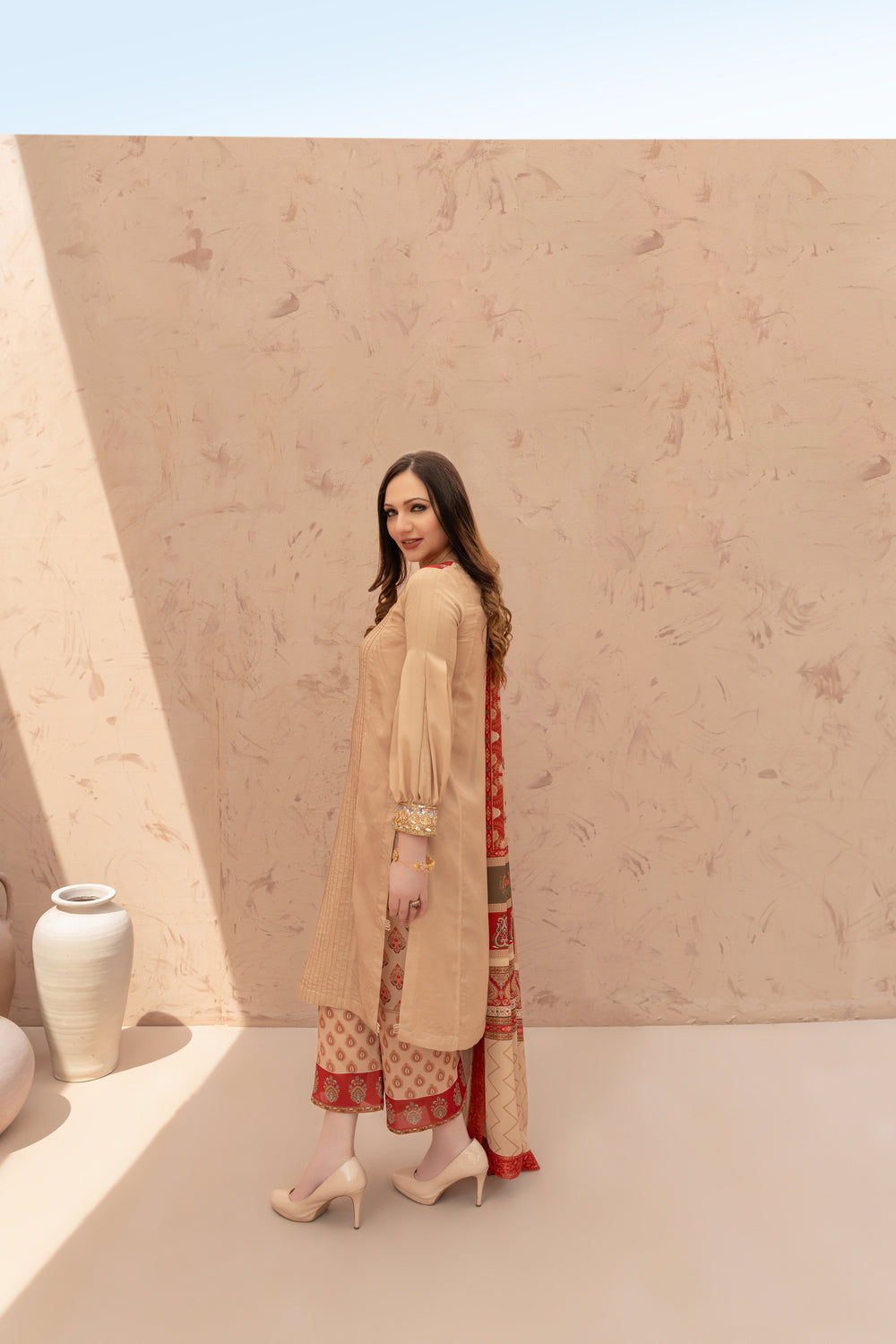 Wahaj M Khan | The Print Story | Ivory Maroon TPS