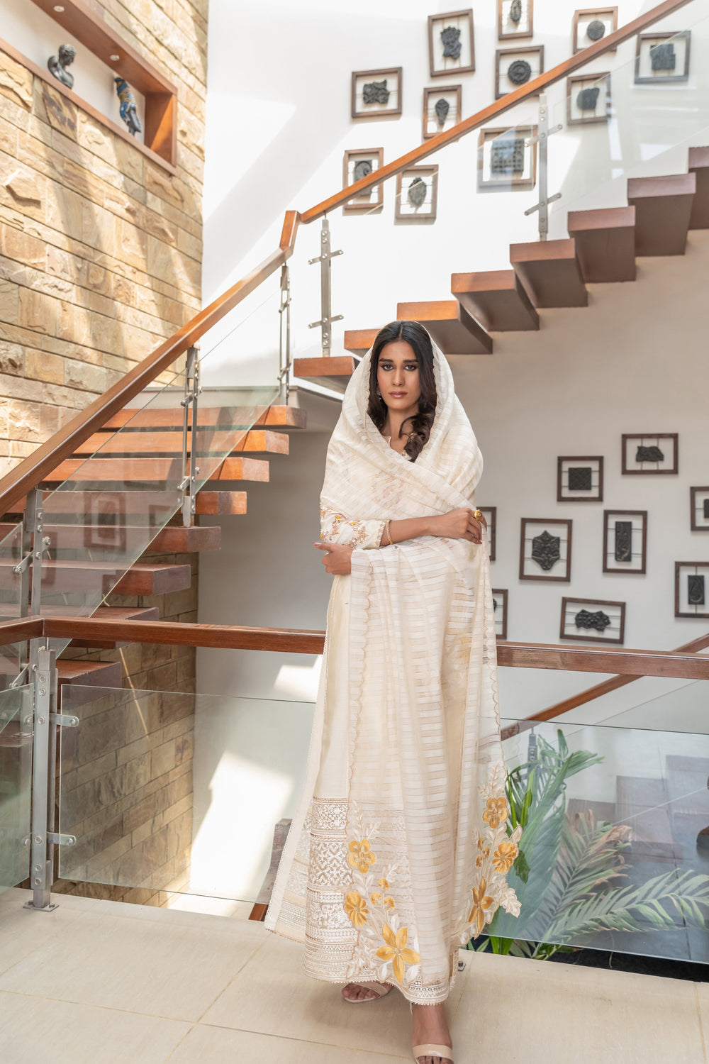 Wahaj M Khan | The Print Story | Cream Cotton TPS Outfit