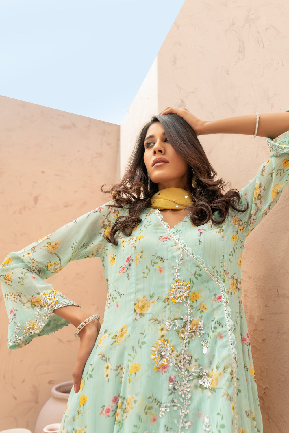 Wahaj M Khan | The Print Story | Ferozi Yellow TPS Peplum
