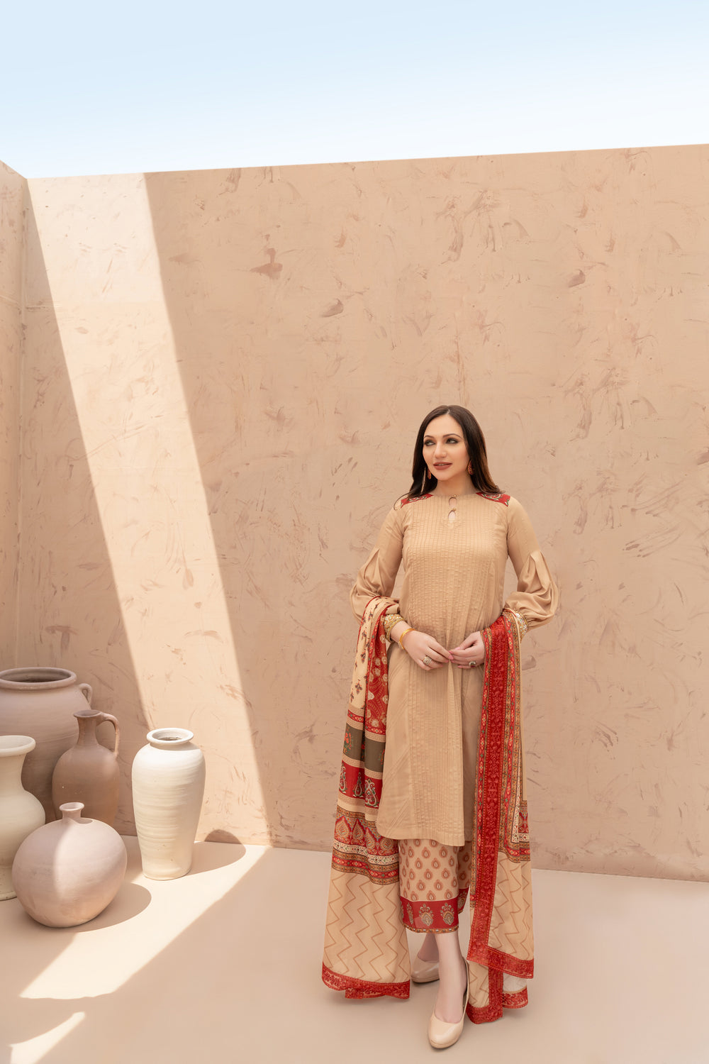 Wahaj M Khan | The Print Story | Ivory Maroon TPS