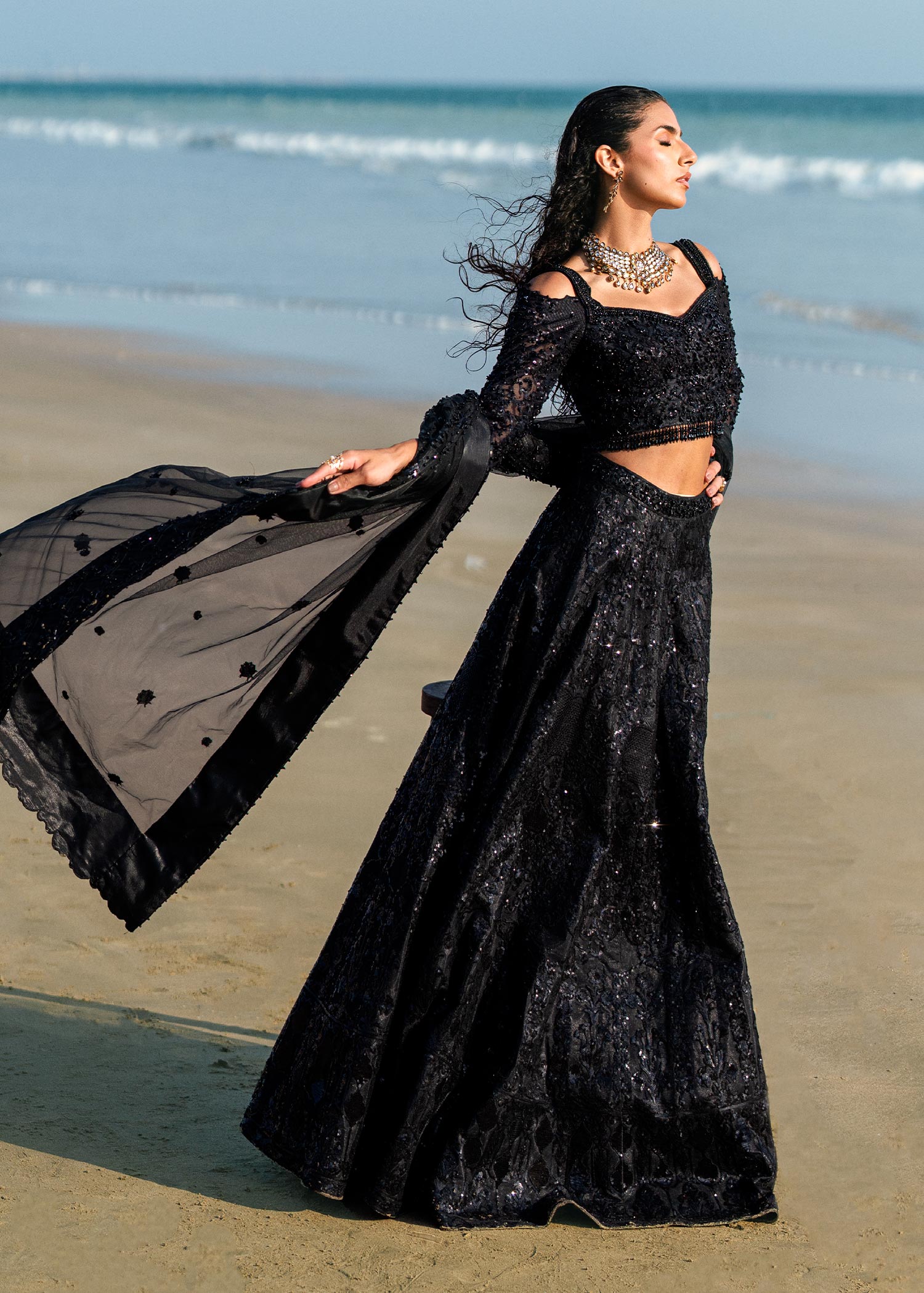 Waqas Shah | Amariage Luxury Formals | Black Musk