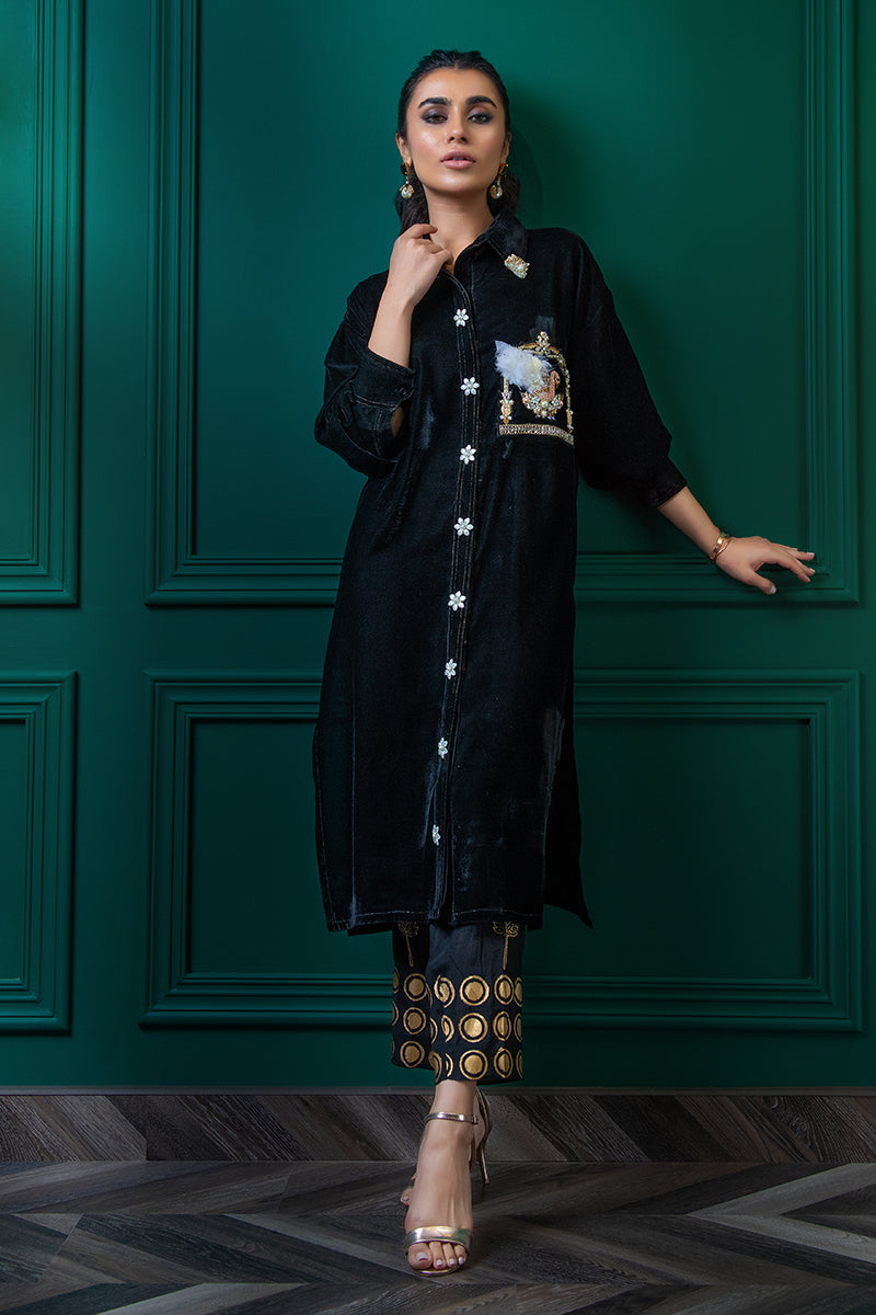 Wardha Saleem | Velvets Winter Fall 24 | Hans Raj - Official Wardha Saleem - Agha Fabrics UK