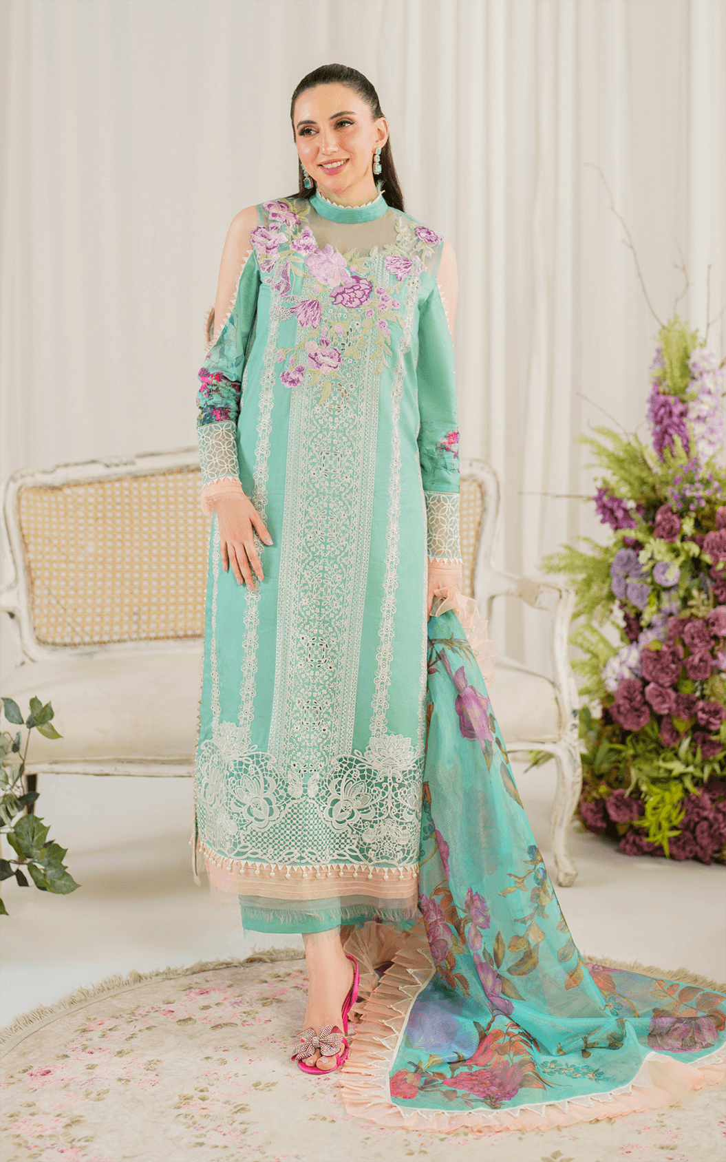 Asifa and Nabeel | Pretty in Pink Limited Edition | Water Lily (PP-3) -  Asifa and Nabeel Luxury - Original Designer Dress - House of Maryam
