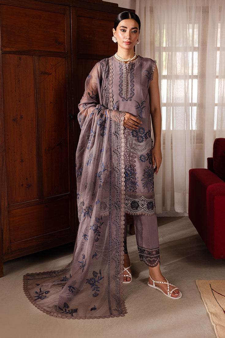 Marjjan | Aangan Embroidered Viscose | PEV-22 B (GREY) - Official Marjjan - Agha Fabrics UK