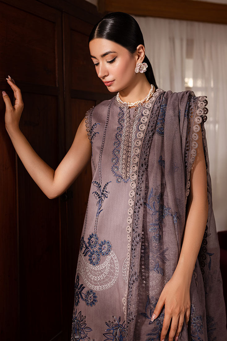 Marjjan | Aangan Embroidered Viscose | PEV-22 B (GREY) - Official Marjjan - Agha Fabrics UK