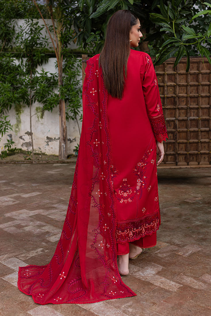 Marjjan | Aangan Embroidered Viscose | PEV-24 B (RED) - Official Marjjan - Agha Fabrics UK