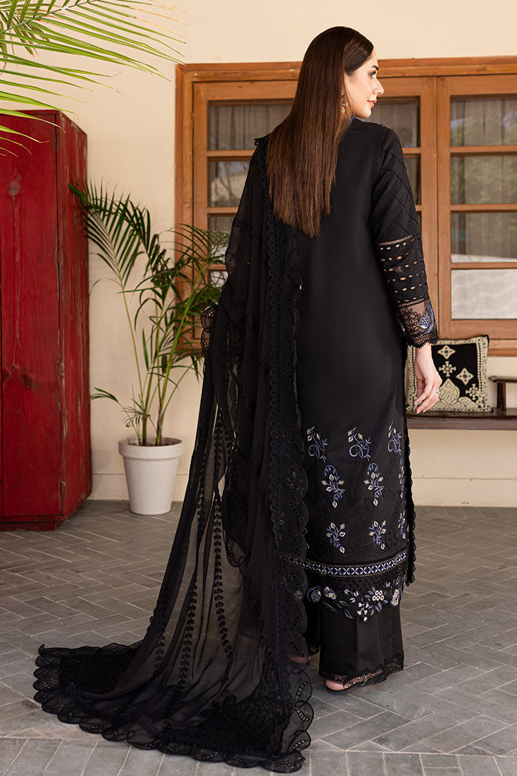 Marjjan | Aangan Embroidered Viscose | PEV-21 B (BLACK) - Official Marjjan - Agha Fabrics UK