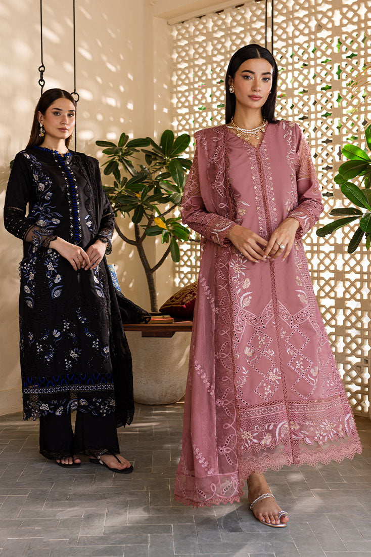 Marjjan | Aangan Embroidered Viscose | PEV-21 B (BLACK) - Official Marjjan - Agha Fabrics UK