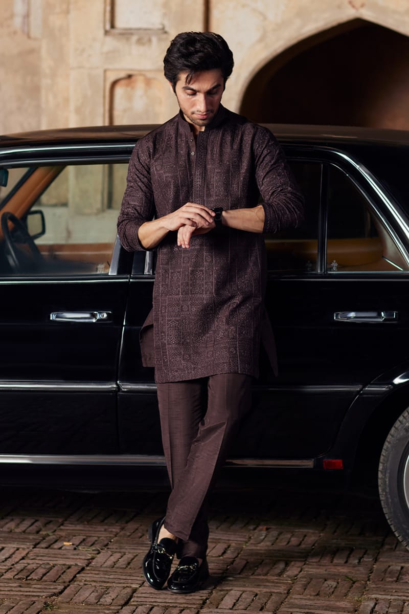 Pakistani Menswear | Qalamkar | BQ-06 - Official Qalamkar - Agha Fabrics UK
