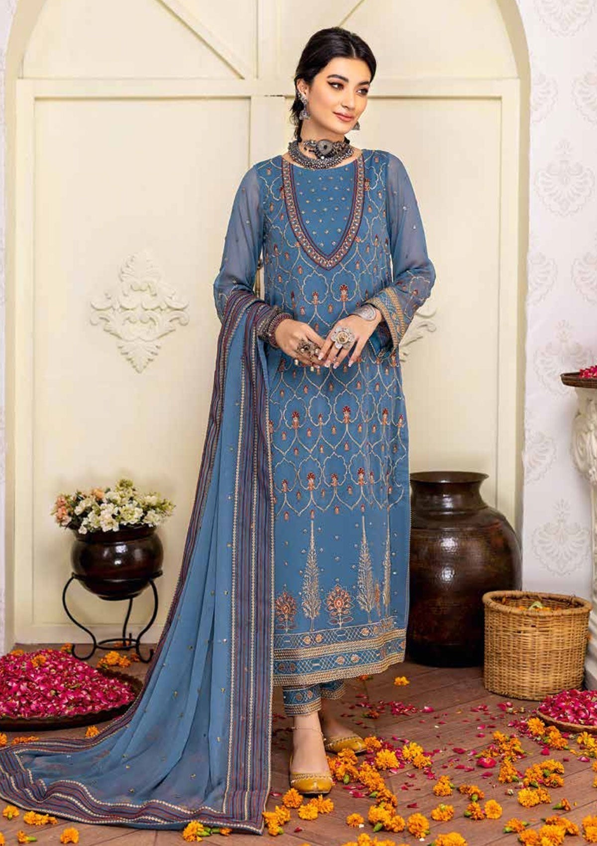 Winter Collection - Charizma - Polly Chiffon - V01 - CPC#02 - Official Charizma - Agha Fabrics UK