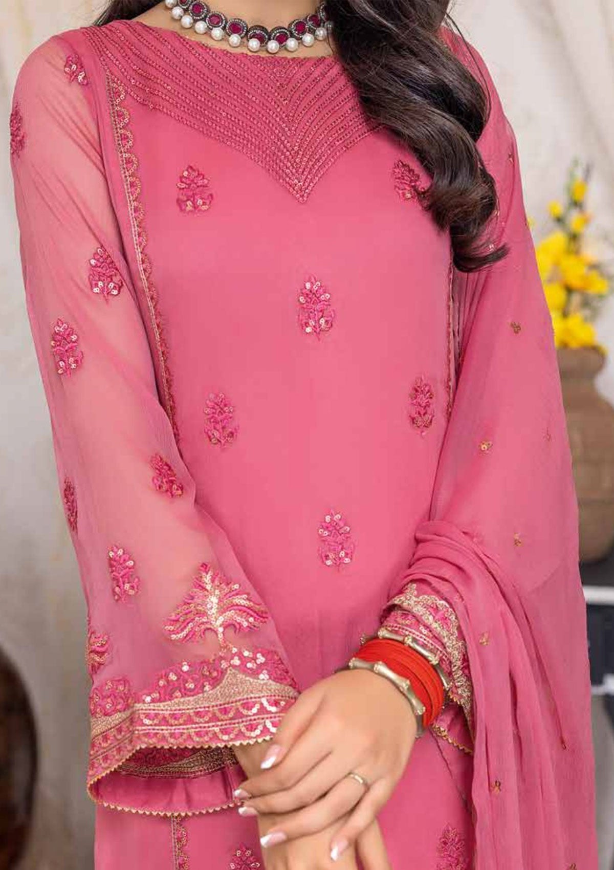 Winter Collection - Charizma - Polly Chiffon - V01 - CPC#08 - Official Charizma - Agha Fabrics UK