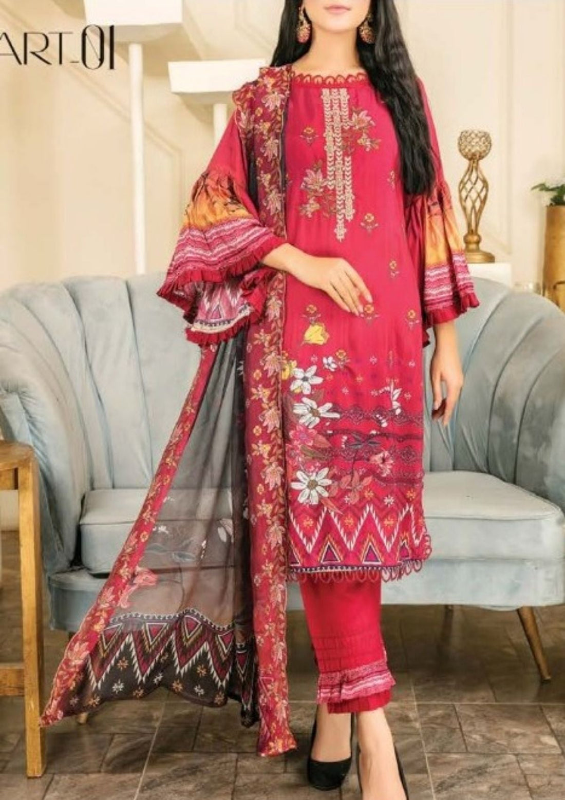 Winter Collection - Laiba - Exclusive Viscose 22 - V81 - ART#1 - Official Laiba - Agha Fabrics UK