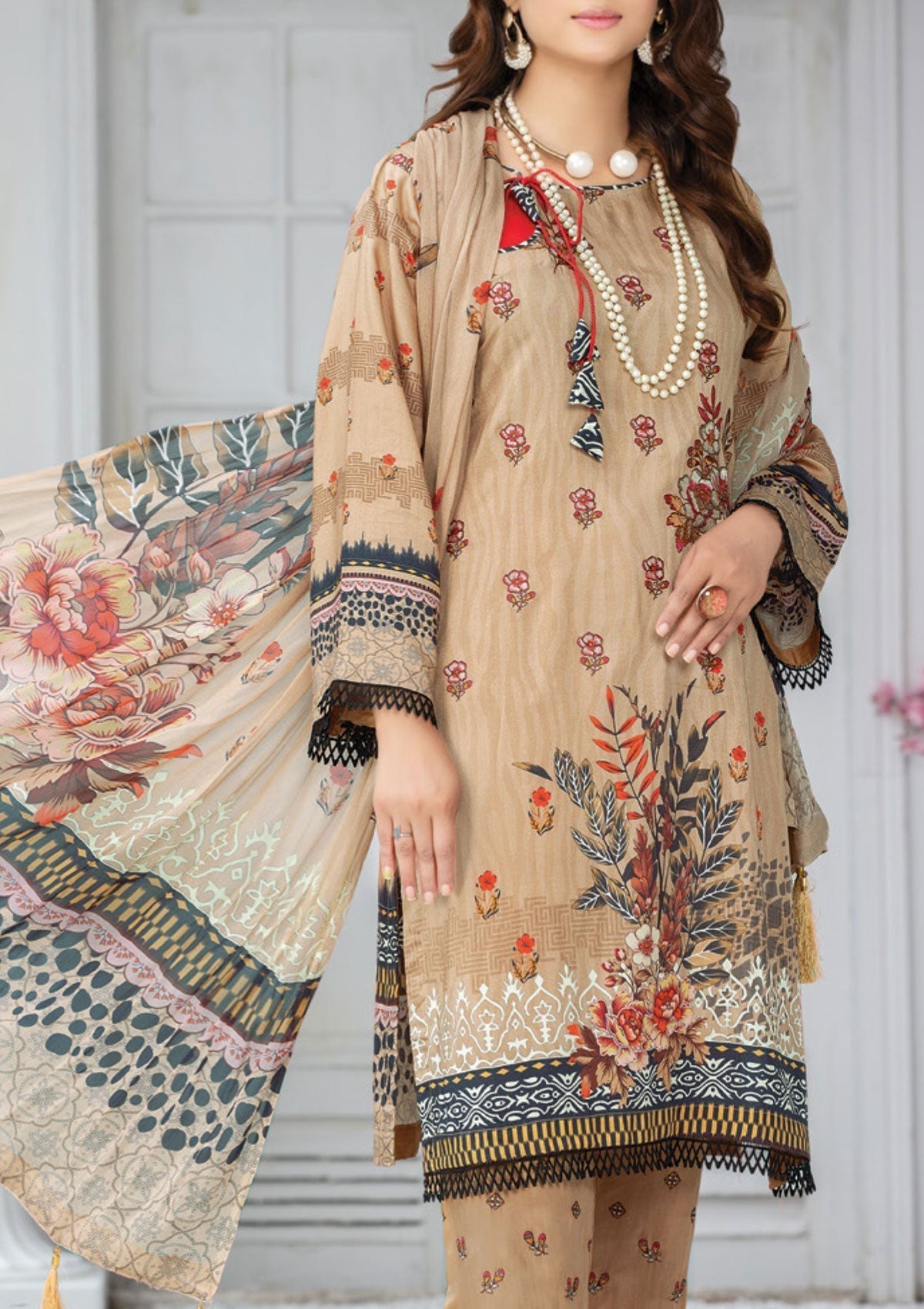 Winter Collection - Laiba - Exclusive Viscose - V64 - D#6 - Official Laiba - Agha Fabrics UK